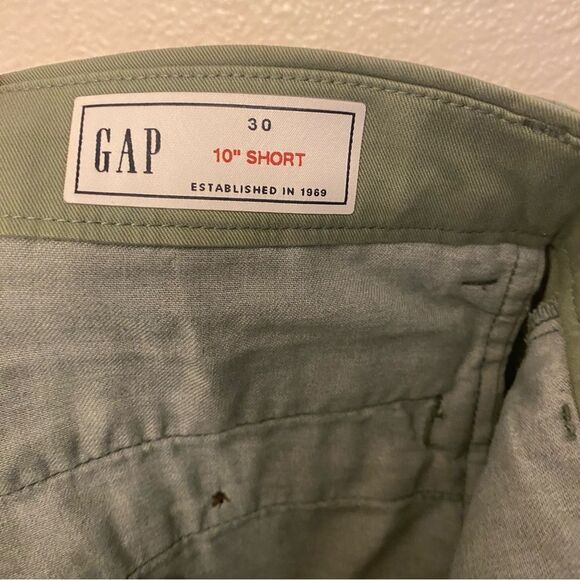 Gap Mens 10” Vintage Classic Khakis eco cotton Twig Green size 30 NWT - Picture 4 of 11